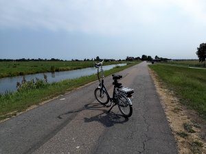 Gewoon je fiets even op de weg parkeren om een foto te maken