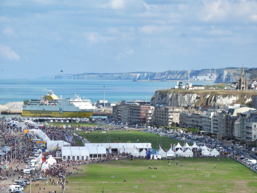 Uitzicht op Dieppe vanaf chateau