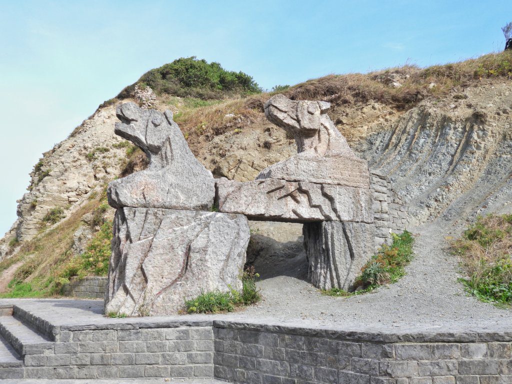 Flysch kunst (beeld van 2 paarden)