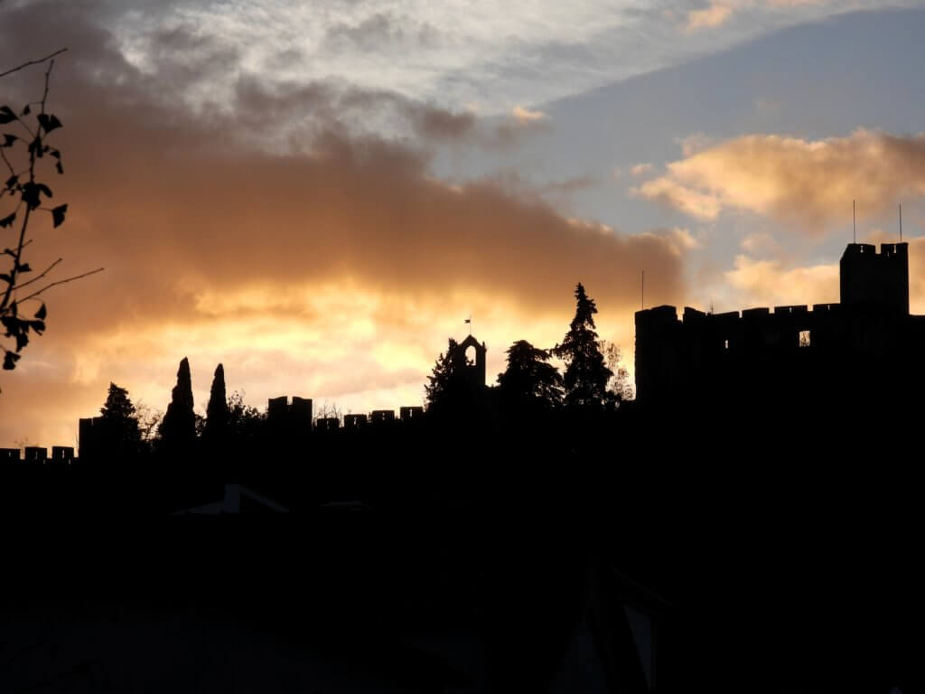 Silhouet van kasteel