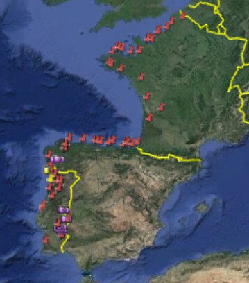 Route overwinteren 2022-2023 België, Franse Atlantische kust, Noord Spaanse kust en Portugal