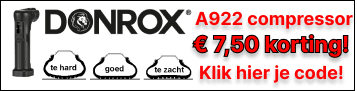Klik voor € 7,50 korting op de DONROX A922 compressor!
